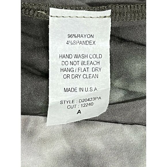 A Beautiful Soul Tie Dye Tunic Dress Dusty Olive Stretch‎ Knit V-Neck L/S NWT - Picture 9 of 12